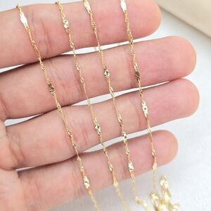 14k Gold Singapore Mirror Chain - 16"